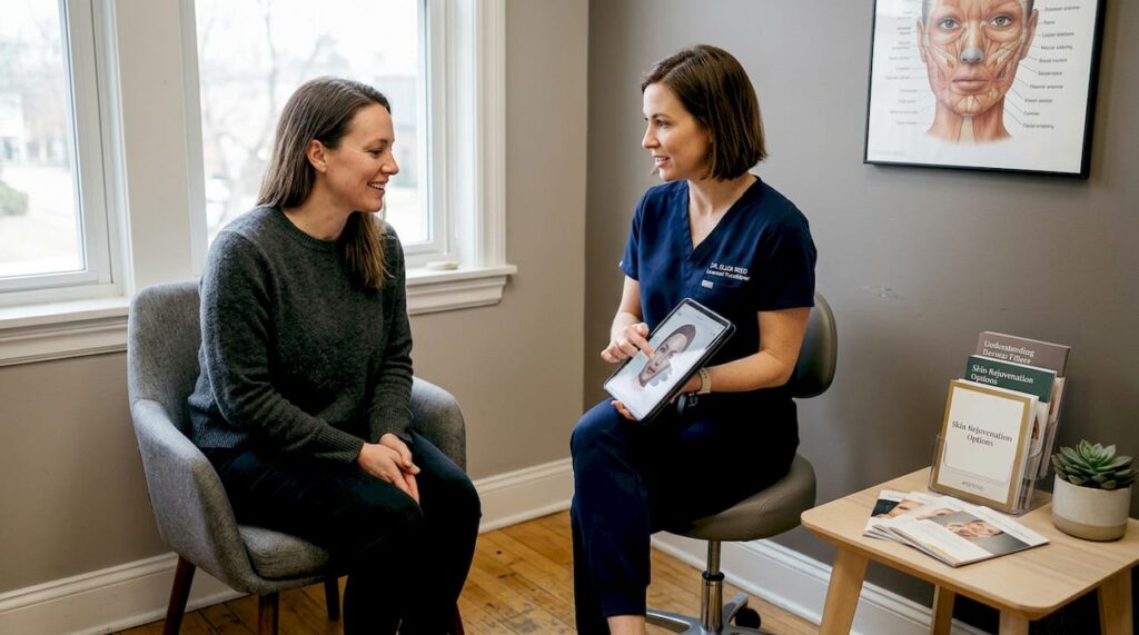 Consultation for non-surgical facial rejuvenation