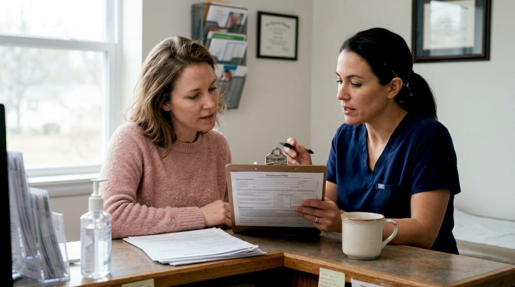 Consultation for wrinkle relaxer treatment